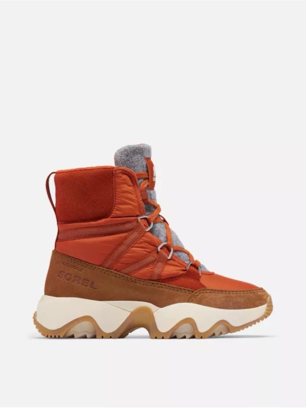 SOREL Kinetic Impact Sport Orange Waterproof Boots Women’s Size 7.5
